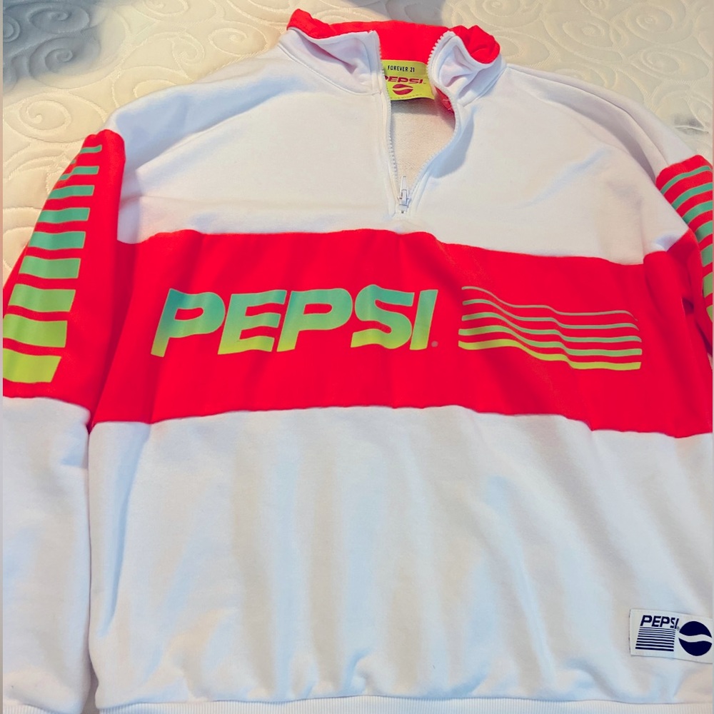 Pepsi x Forever 21 quarter zip women’s medium pullover